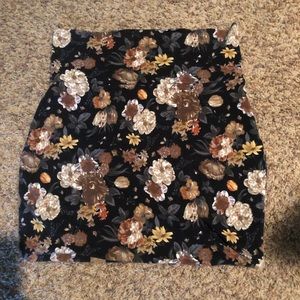 Tight floral skirt